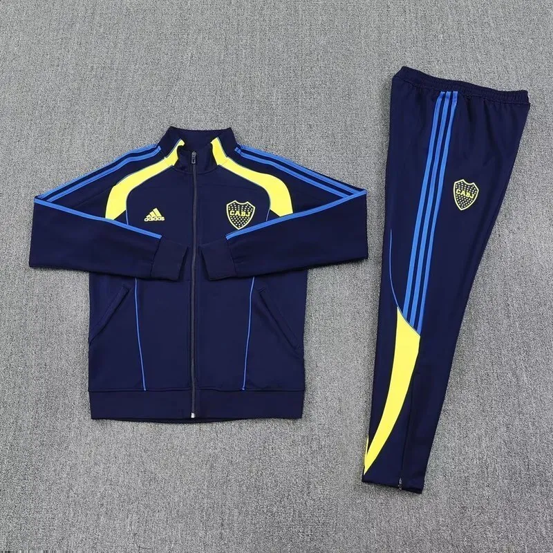 25-26 Boca Juniors Navy Football Tracksuits Long Jacket Suits 1