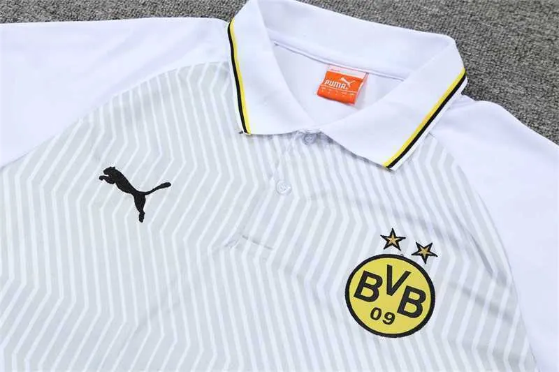 Polo Dortmund grey and white stripes 8