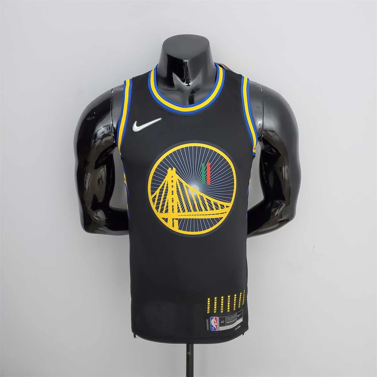 2022 75th Anniversary Golden State Warriors Thompson #11 Mexico Edition Black NBA Jersey 10