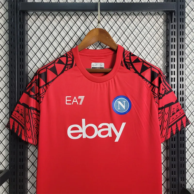 23-24 Napoli Red Training Suit Size S-4XL Soccer Jersey 3