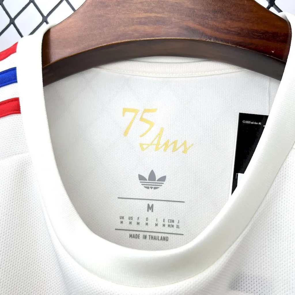 25-26 Lyon 75th Anniversary Special Edition T-Shirt Football Apparels Soccer AAAAJersey Yupoo 4