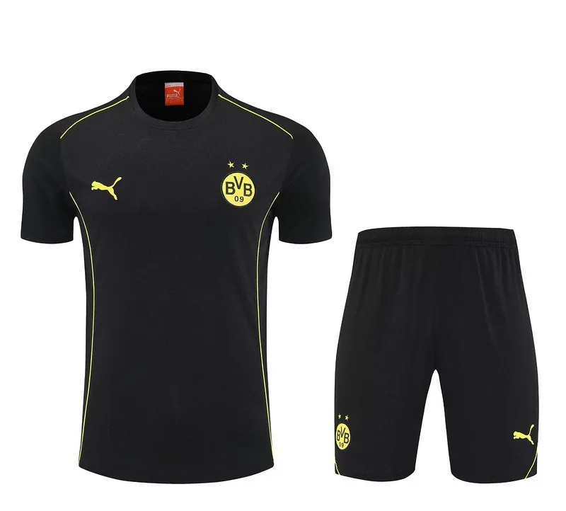 25-26 Dortmund Black Training Kits Football Tracksuits 3