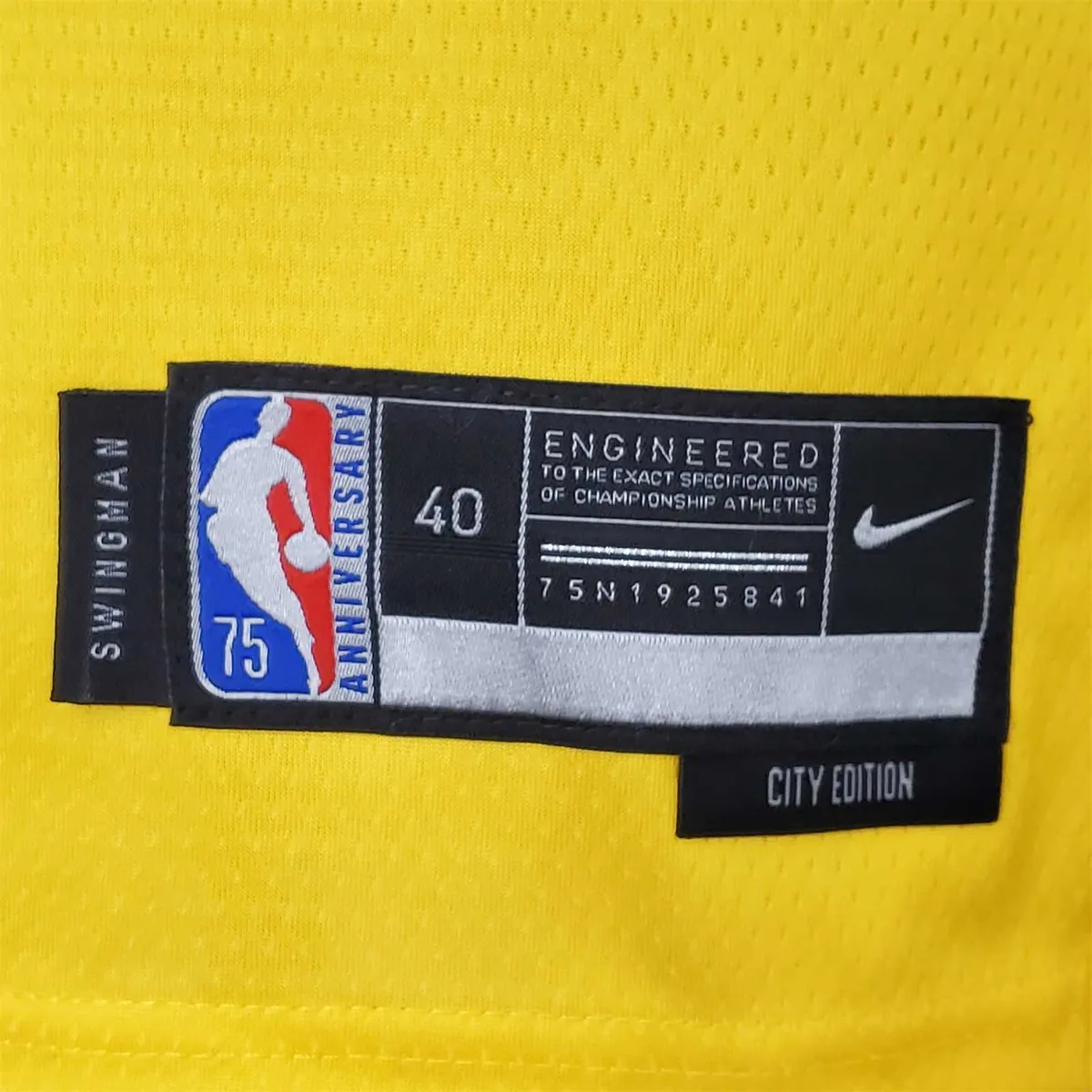 75th Anniversary 2202 Season YOUNG#11 Atlanta Hawks City Edition Yellow NBA Jersey 5