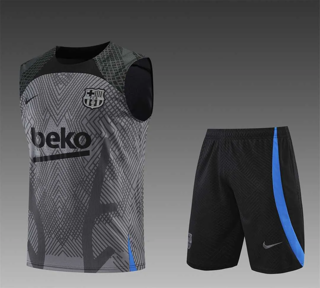 22-23 Barcelona vest training suit kit grey 21