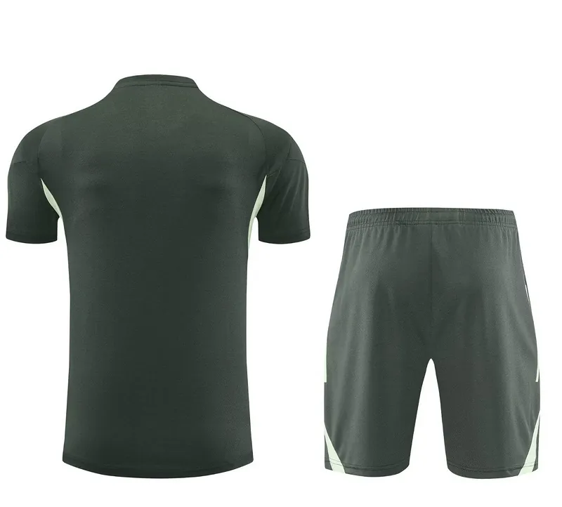 25-26 Real Madrid Army Green Training Kits Football Tracksuits 2
