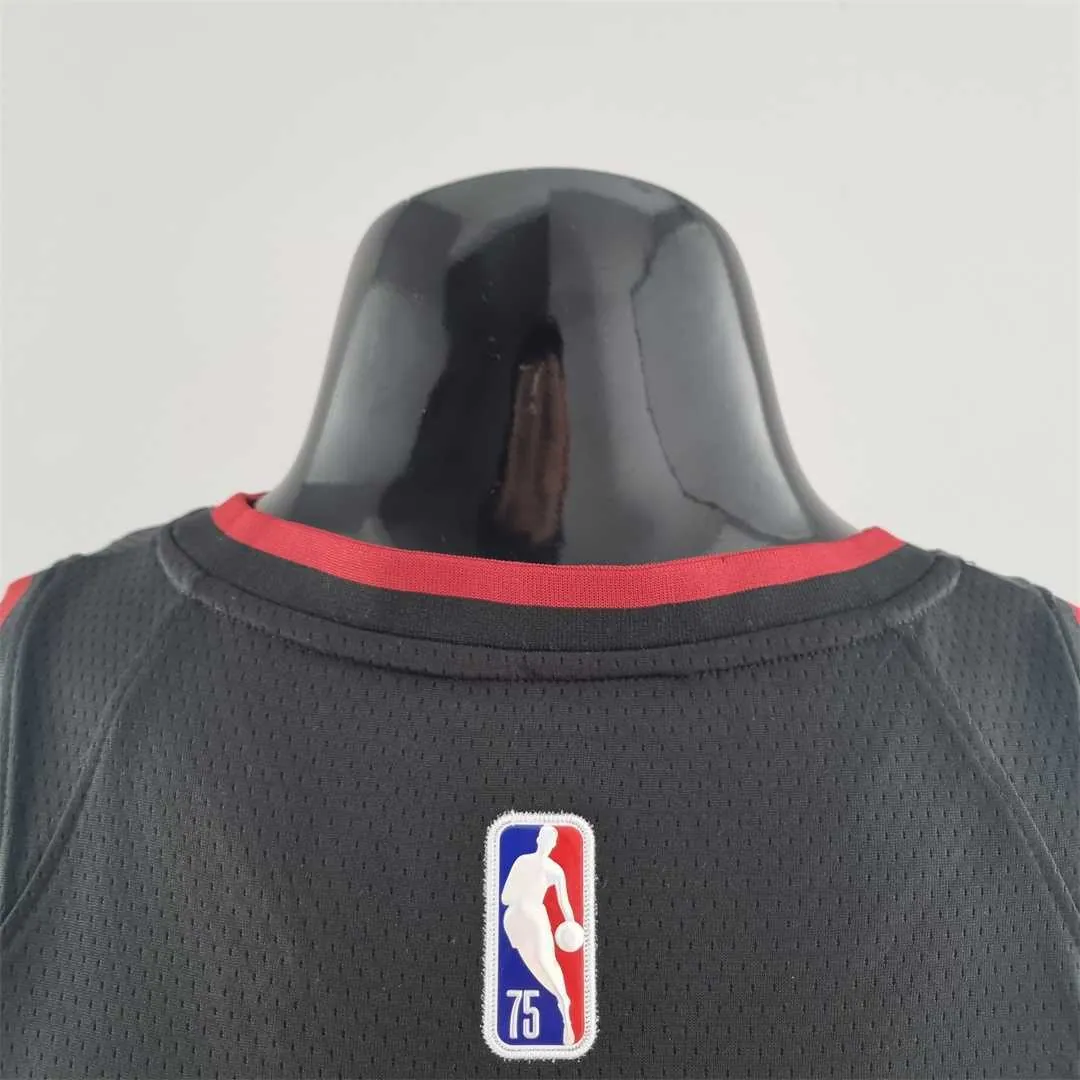 75th Anniversary Miami Heat WADE #3 black NBA Jersey 6