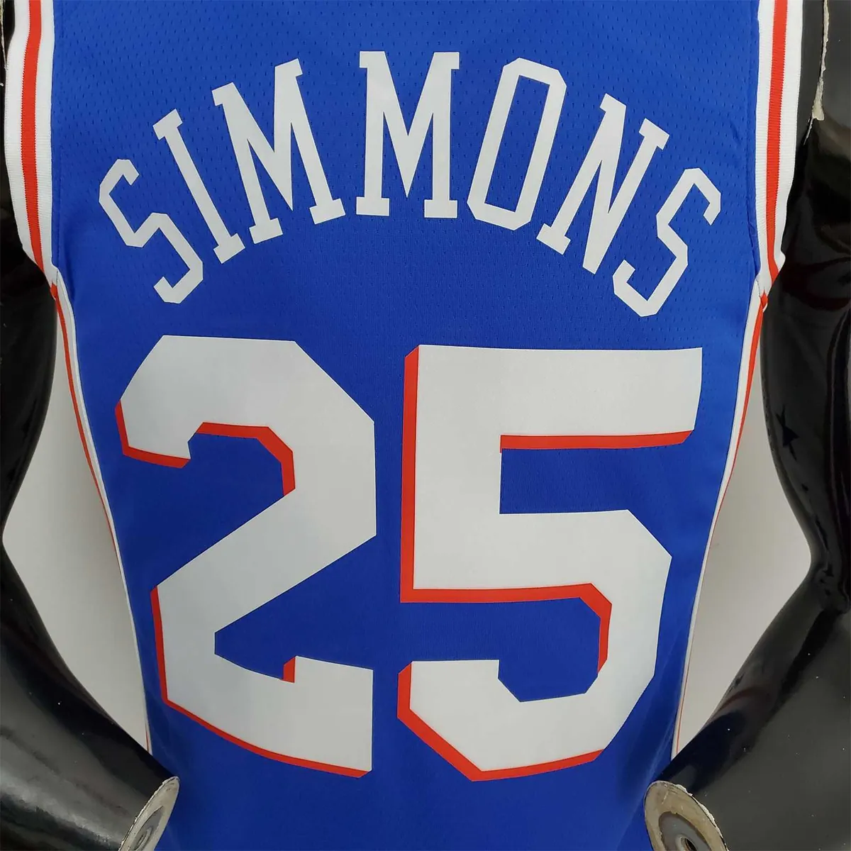 75th Anniversary Philadelphia 76ers SIMMONS#25 Blue NBA Jersey 8