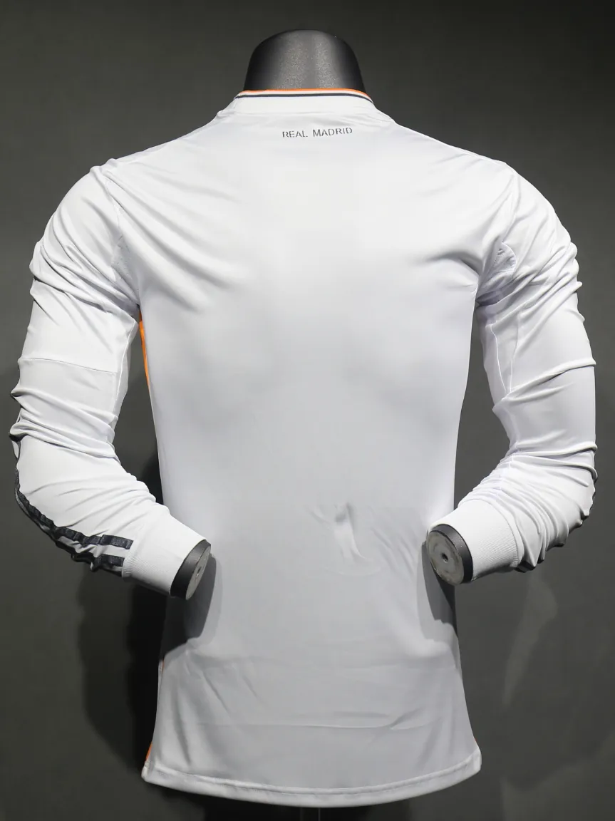13-14 Real Madrid Home Retro Kit Vintage Player Version Long Sleeve Shirt AAAAJersey Dropship Y 5