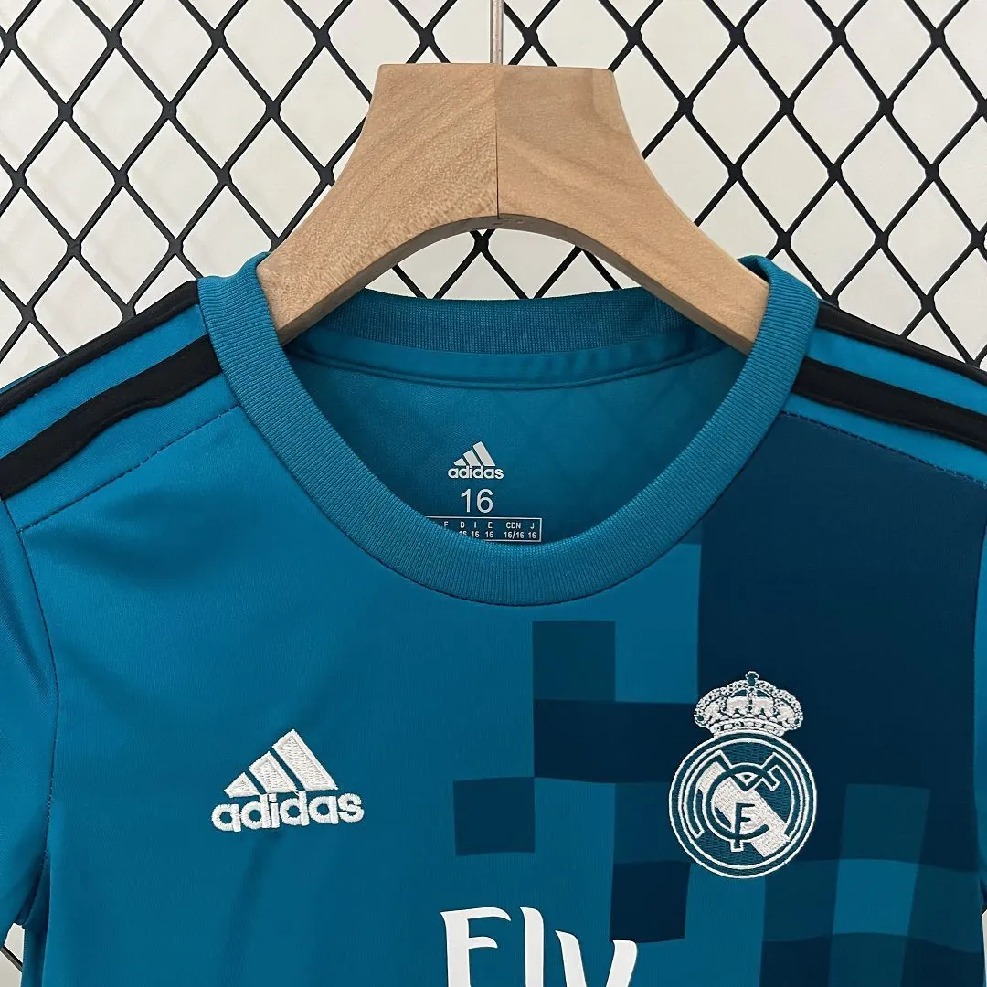 17-18 Real Madrid Third Away Retro Kids Kit Size-16-28 Soccer Jersey Yupoo 2
