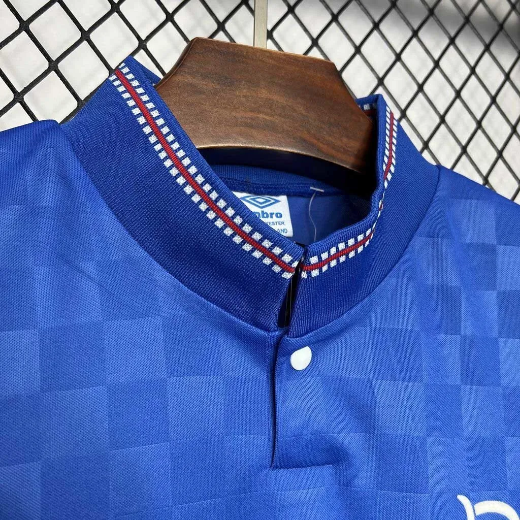 87-90 Rangers Home Retro Kit Vintage Shirt Sport AAAAJersey Yupoo 4