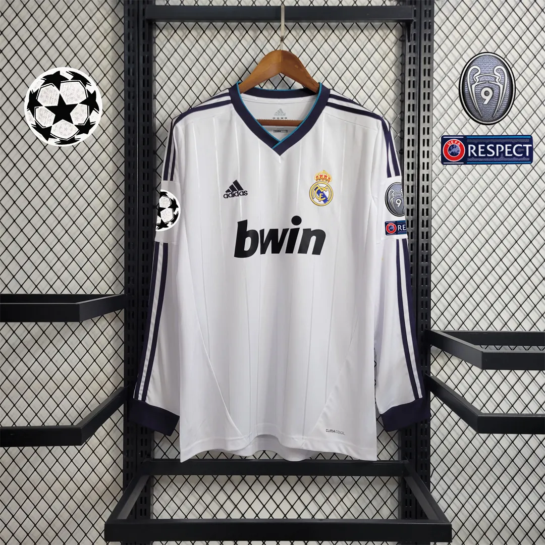 12-13 Real Madrid home long sleeve 10