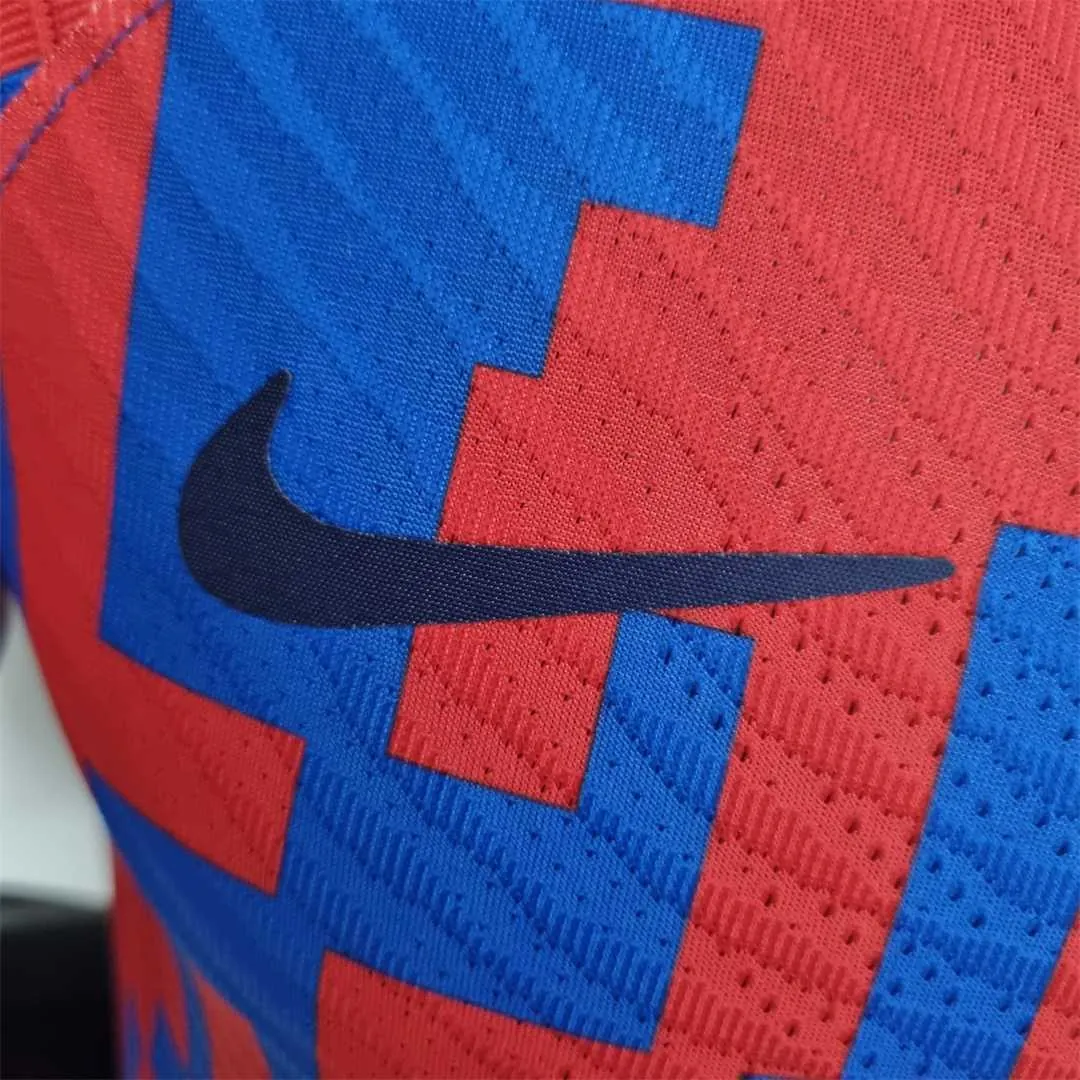 22-23 Barcelona Pre-match suit redblue player version 3