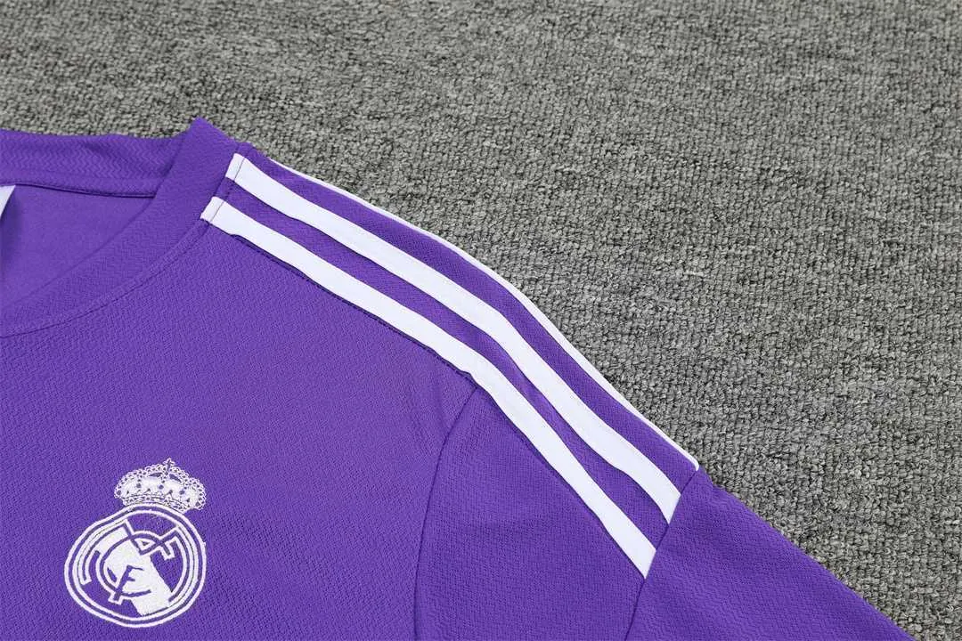 22-23 Real Madrid Training Suit Short Sleeve Kit Purple 2