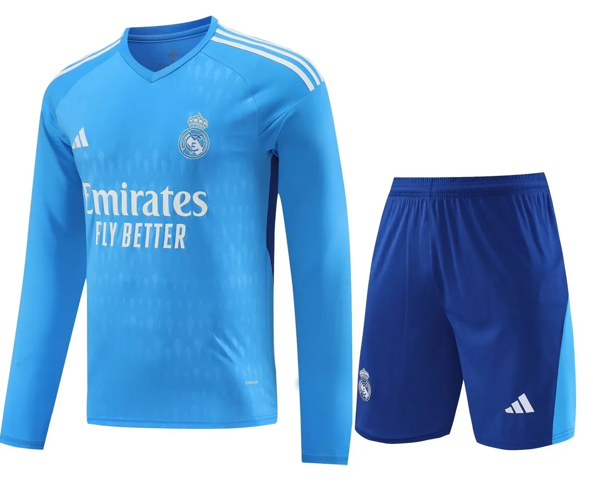 23-24 Real Madrid Goalkeeper Kits Long Sleeve Blue Suits Soccer Jerseys Yupoo 3