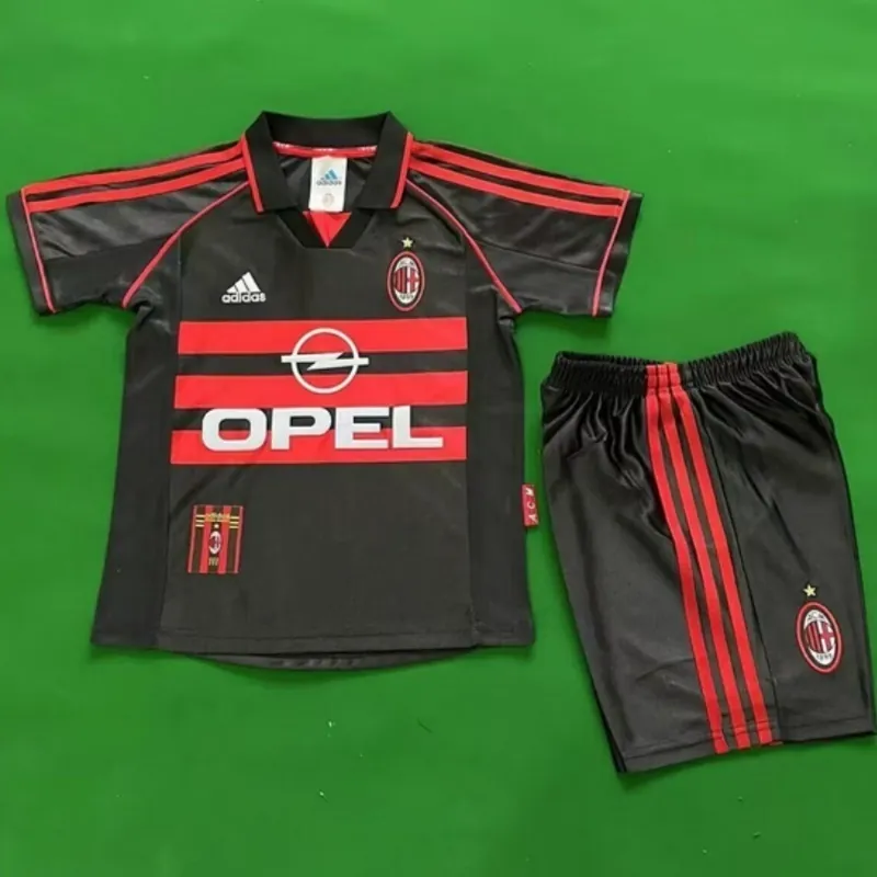 98-99 AC Milan Away Retro Kid Kits Youth Apparels Soccer AAAAJersey Yupoo 2