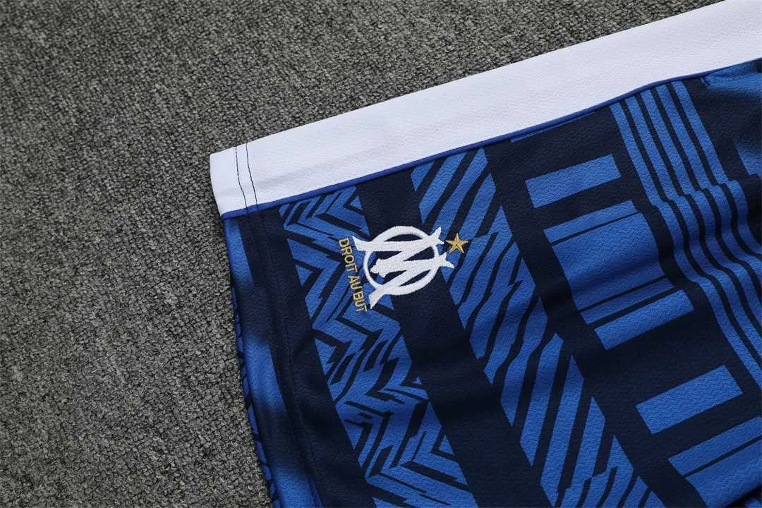 22-23 Marseille Training Suit Short Sleeve Kit White Grey 19