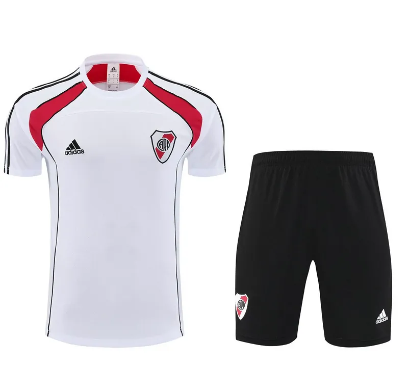 25-26 River Plate White Training Kits Football Tracksuits 3