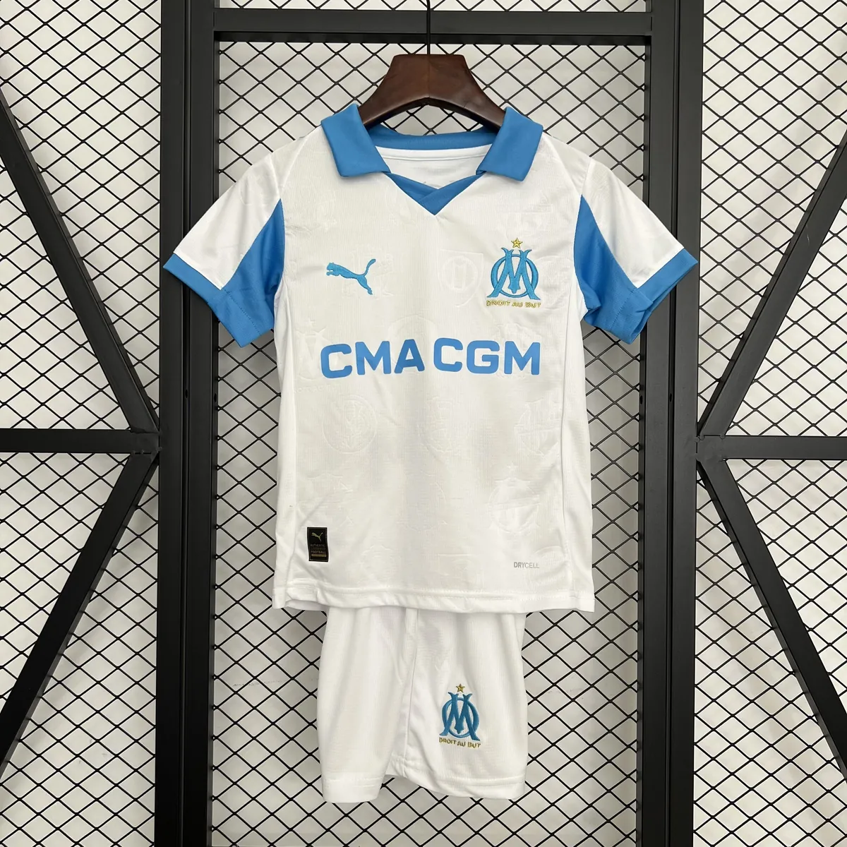 25-26 Olympique Marseille Home Kid Kits Youth Apparels Sino AAAAJersey Supply Yupoo 13
