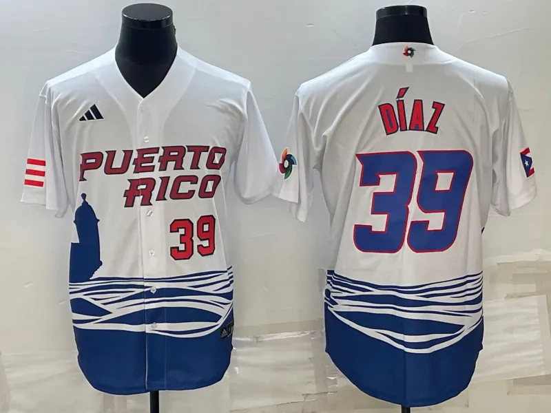 White Puerto Rico 2023 World Cup Baseball Jerseys 51