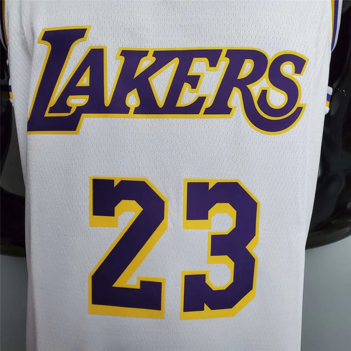 James #23 Lakers Round neck white 4