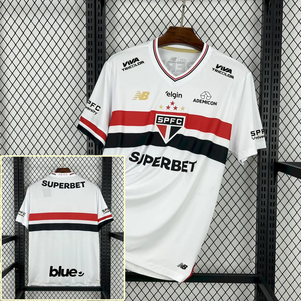 25-26 All Sponsor Sao Paulo Home Kit Soccer AAAAJersey Yupoo S-2XL 1