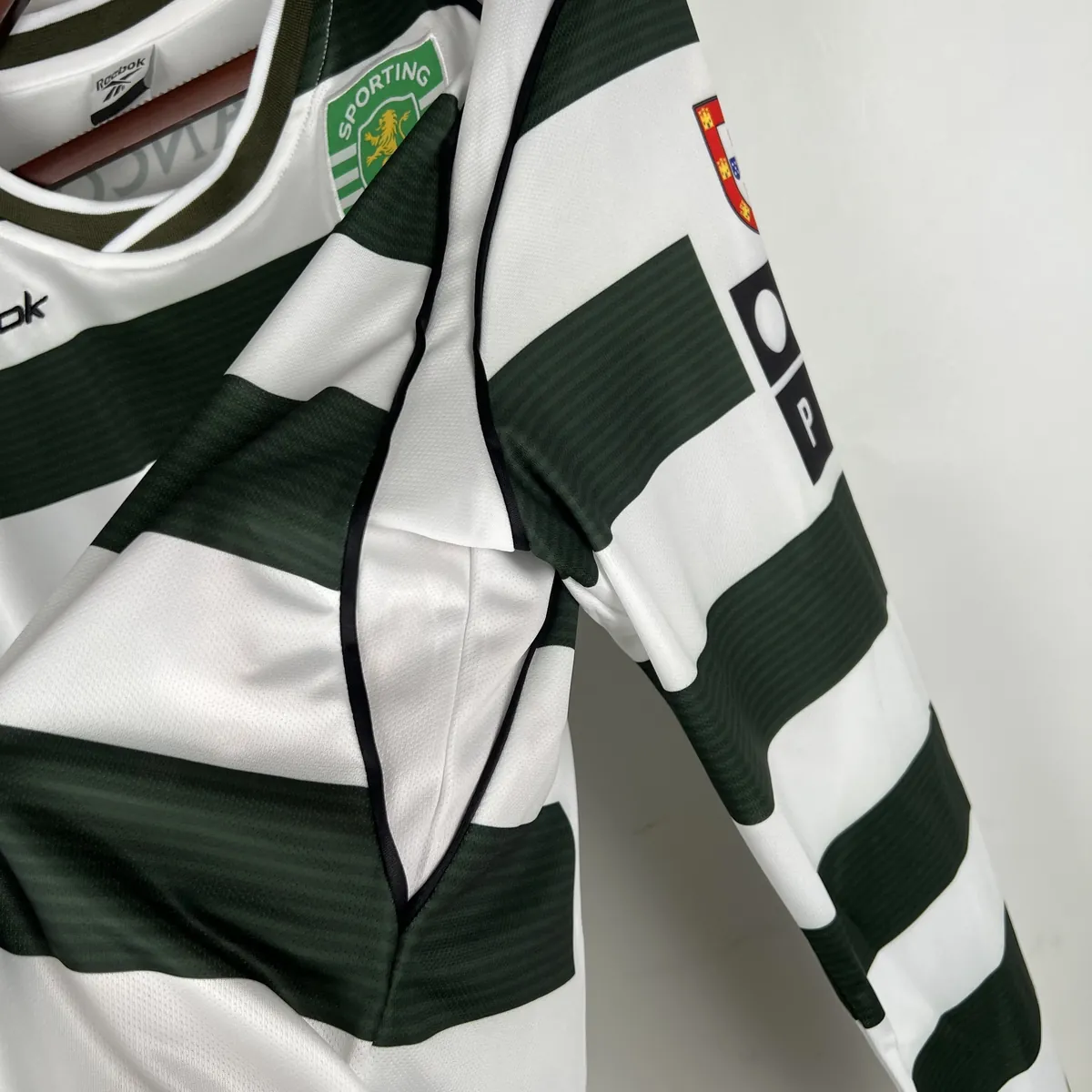 01-03 Sporting Lisbon Home Retro Kit Long Sleeve Vintage Shirt Soccer Jerseys Yupoo 2