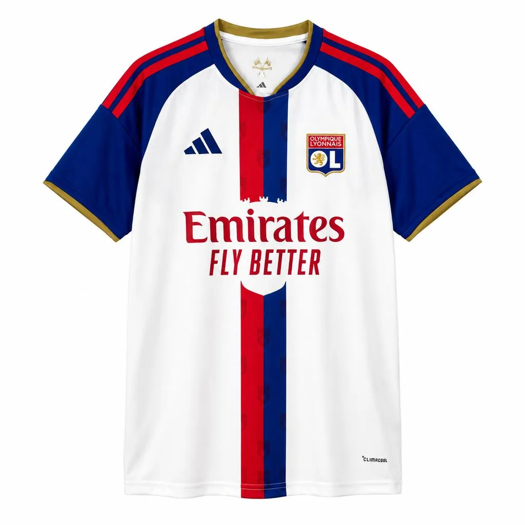 26-27 Lyon Mens Home Kit Football T-Shirt AAAAJersey Supply Yupoo 8 8