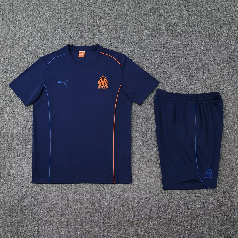 25-26 Marseille Navy Training Kits Football Tracksuits 1