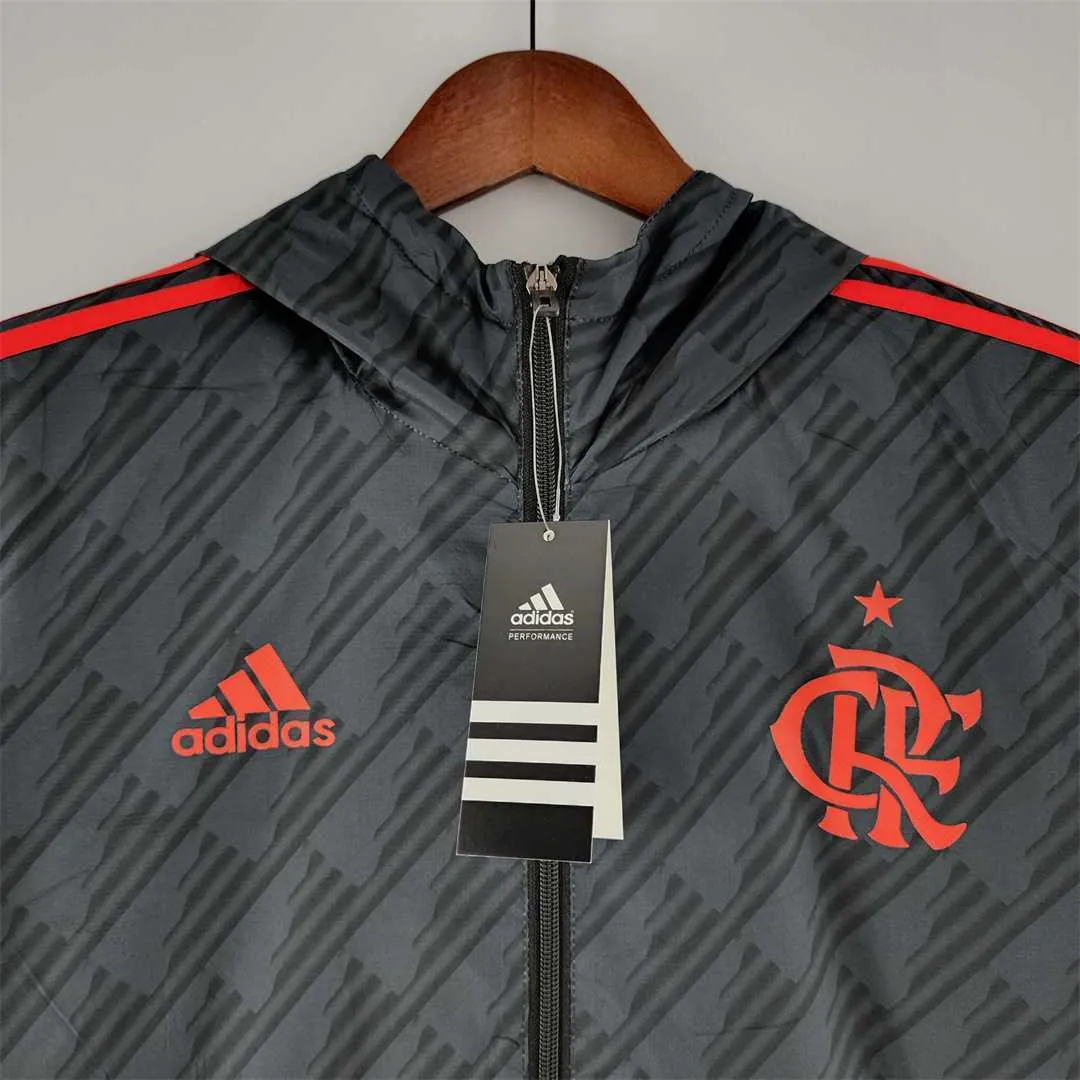22-23 Flamengo Windbreaker Black Red Edge 7