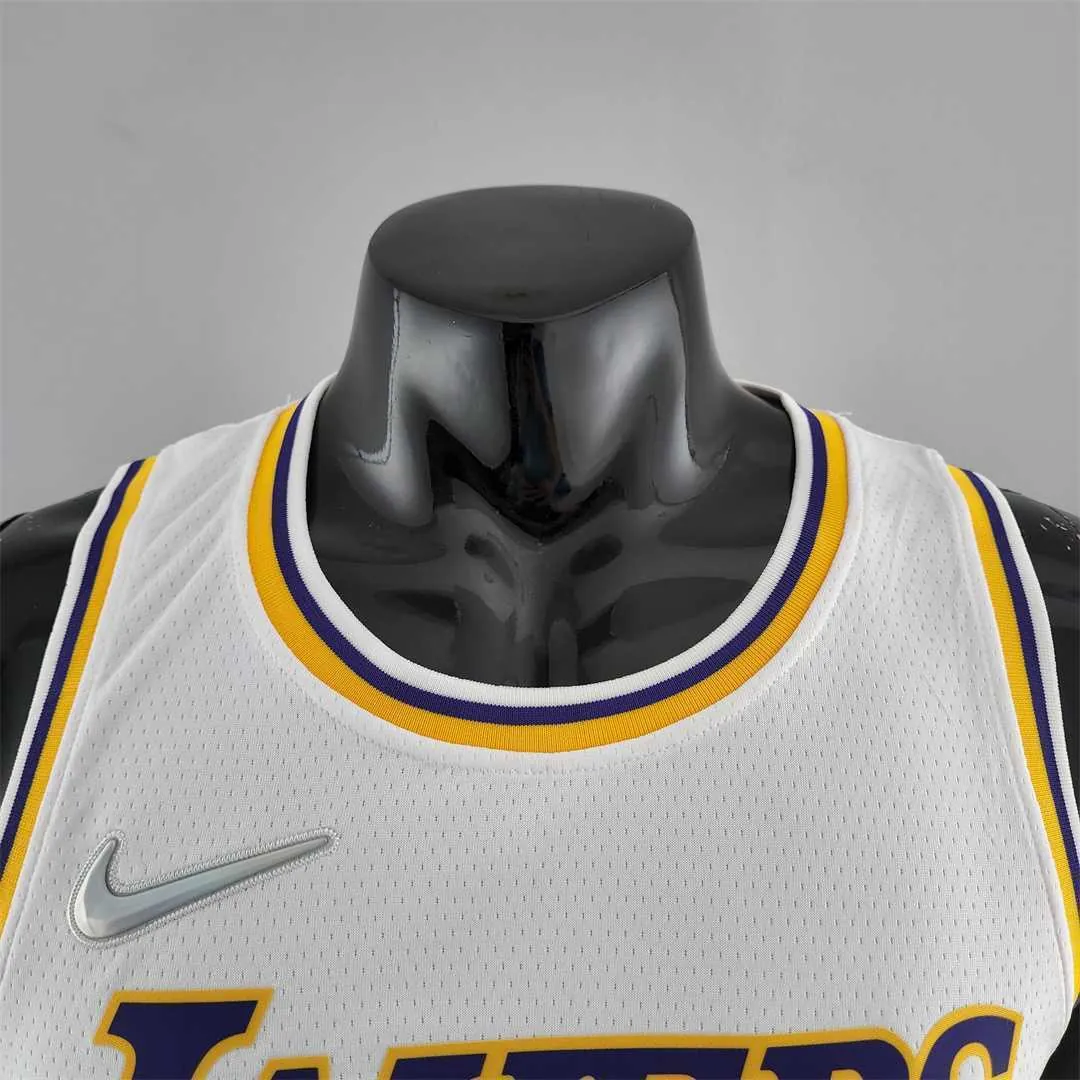 75th Anniversary TOSCANO #95 Los Angeles Lakers White NBA Jersey 9