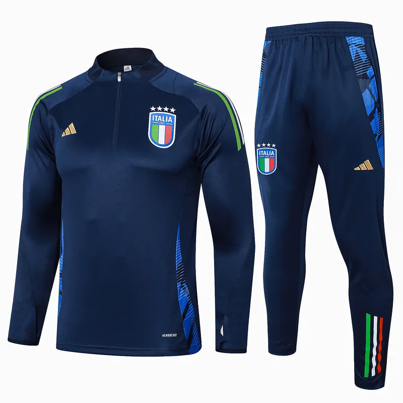2024 Italy Long Sleeve Training Suit Football Shirts 3