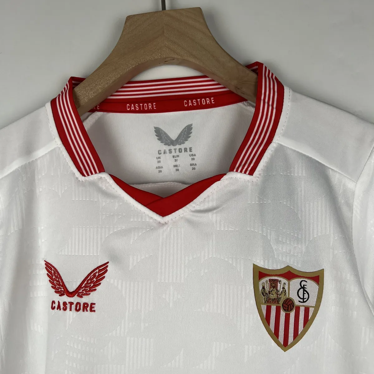 23-24 kids Sevilla home size 16-28 football t-shirt 8