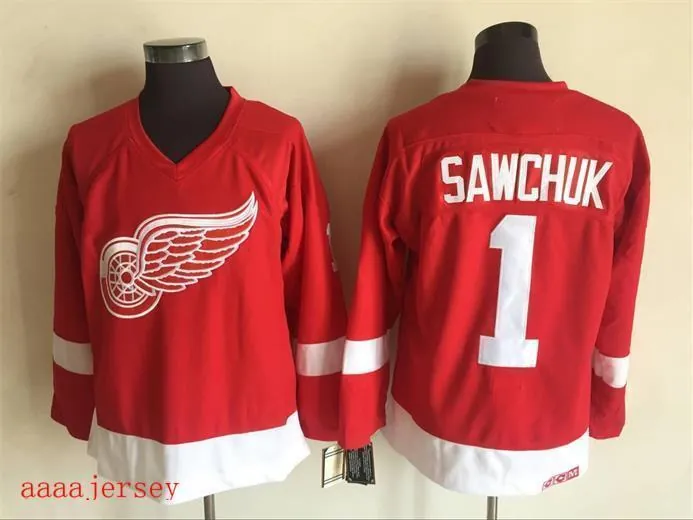 Detroit Red Wings retro ice hockey jersey M-3XL 底特律红翼队复古冰球服 15