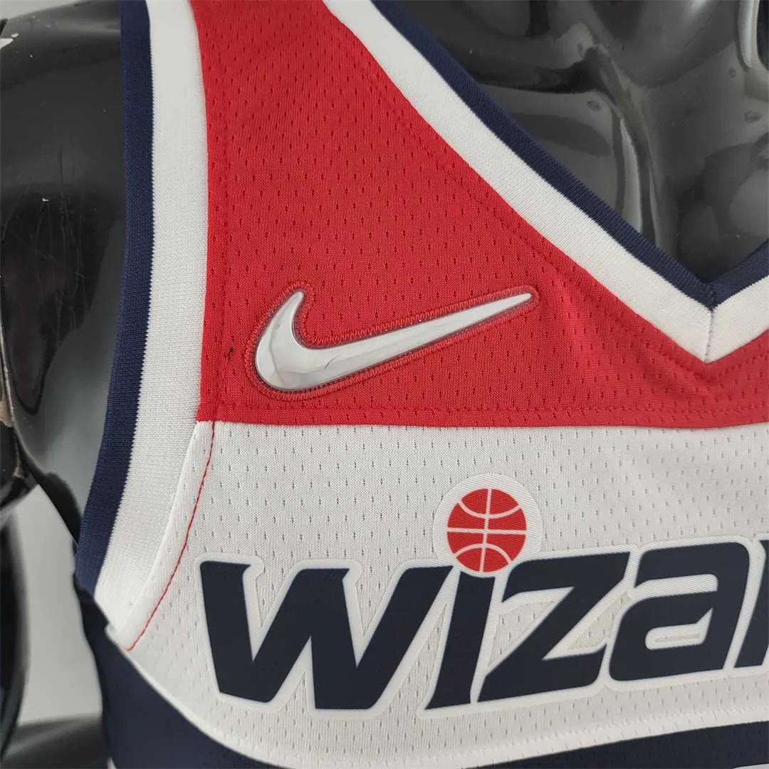 75th Anniversary JORDAN #23 Wizards Black Red White NBA Jersey 8