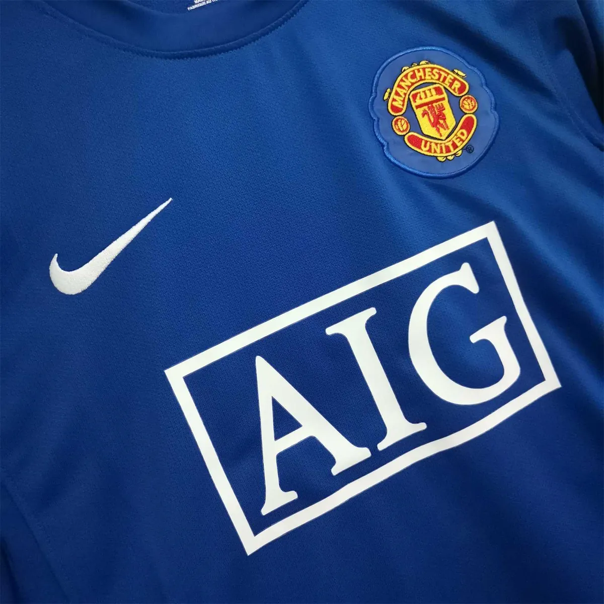 08-09 Manchester United blue away long sleeve 6