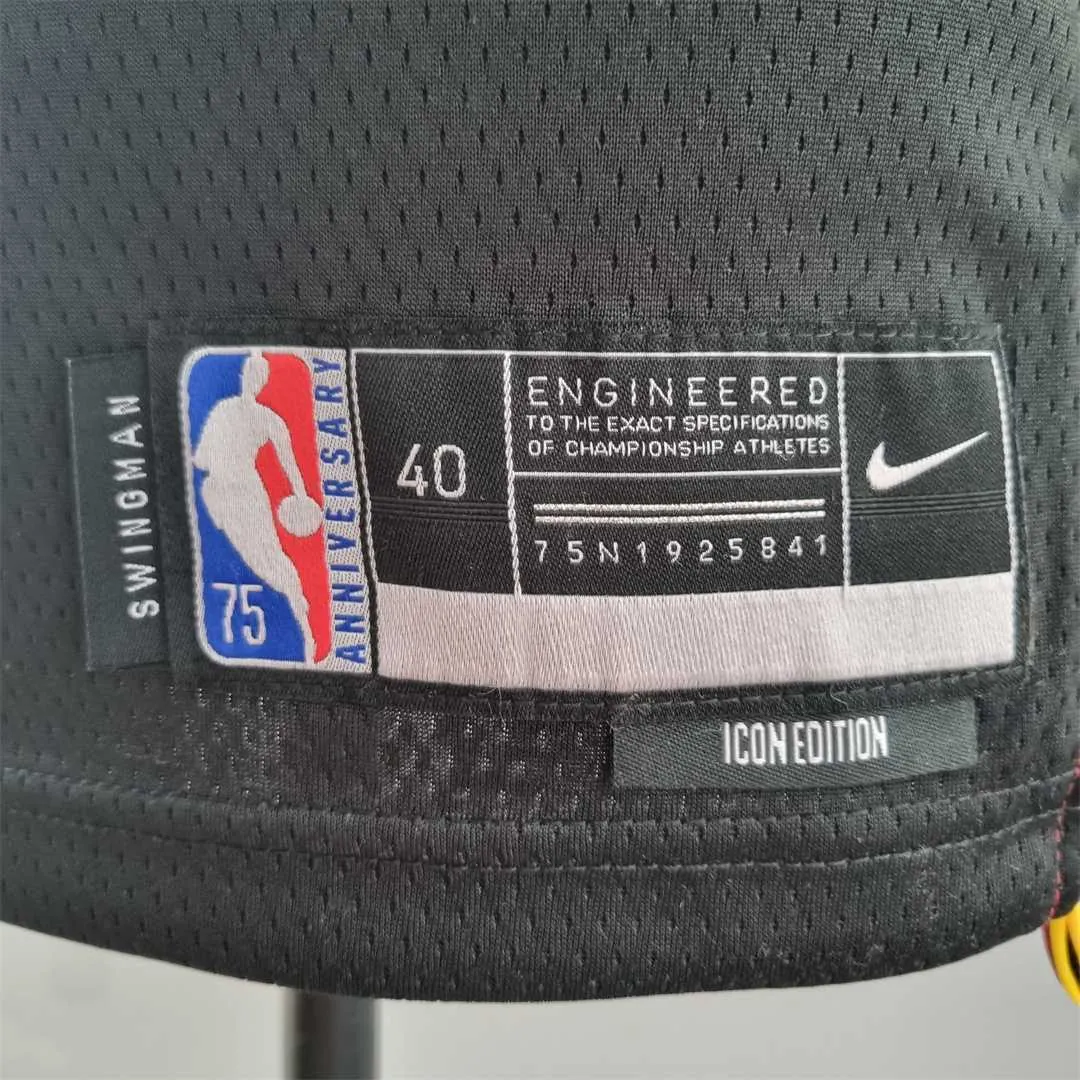 75th Anniversary Miami Heat WADE #3 black NBA Jersey 3