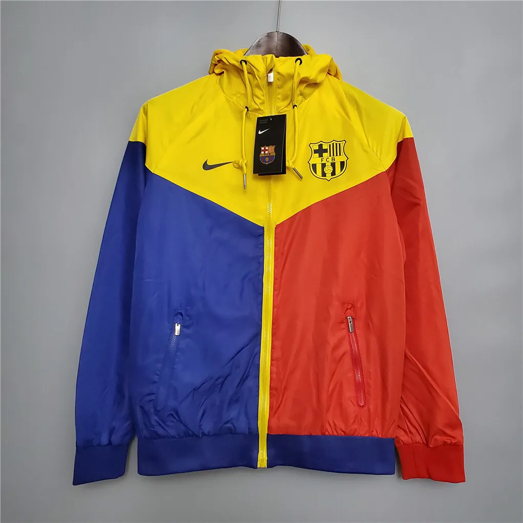 20-21 Barcelona blue-red-yellow classic style windbreake 8