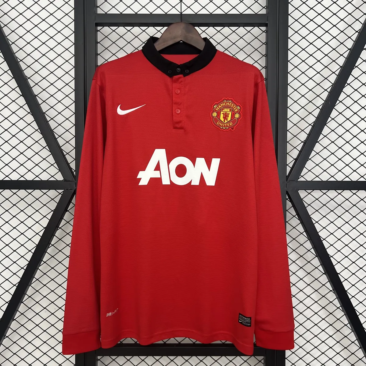 13-14 Manchester United Home Retro Kit Long Sleeve Shirt Cheap AAAAJerseys Supply Yupoo 8