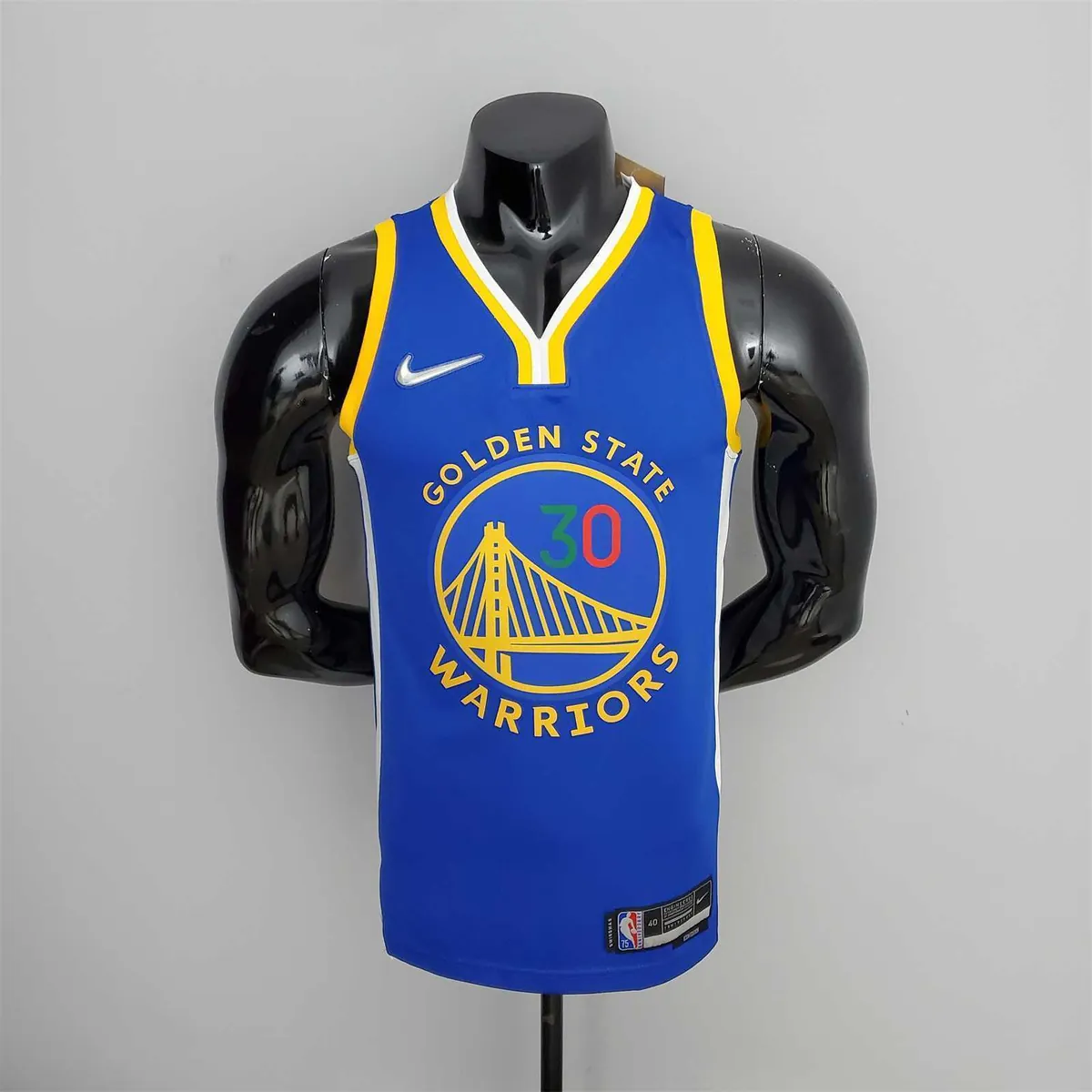 75th Anniversary Golden State Warriors CURRY#30 Mexico Blue NBA Jersey 10