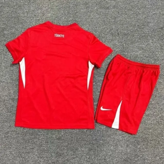 2024 Turkey Away Kid Kits UEFA Euro Youth Apparels Football AAAAJersey Supplier 6