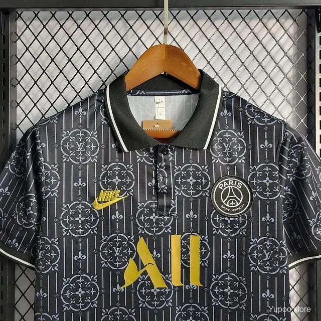 24-25 PSG Paris LV Joint Edition Kit Black POLO été Sports Shirt AAAAJersey Supplier Yupoo 7