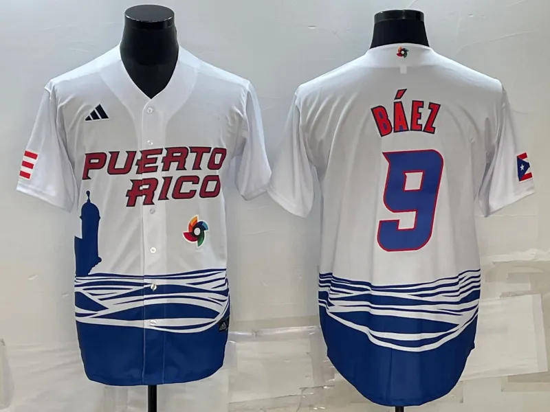 White Puerto Rico 2023 World Cup Baseball Jerseys 8