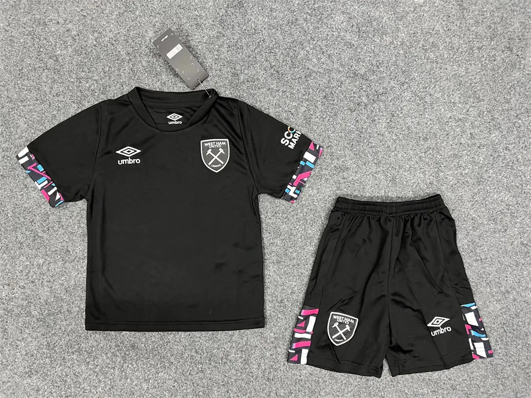 22-23 West Ham third away kids kit 2
