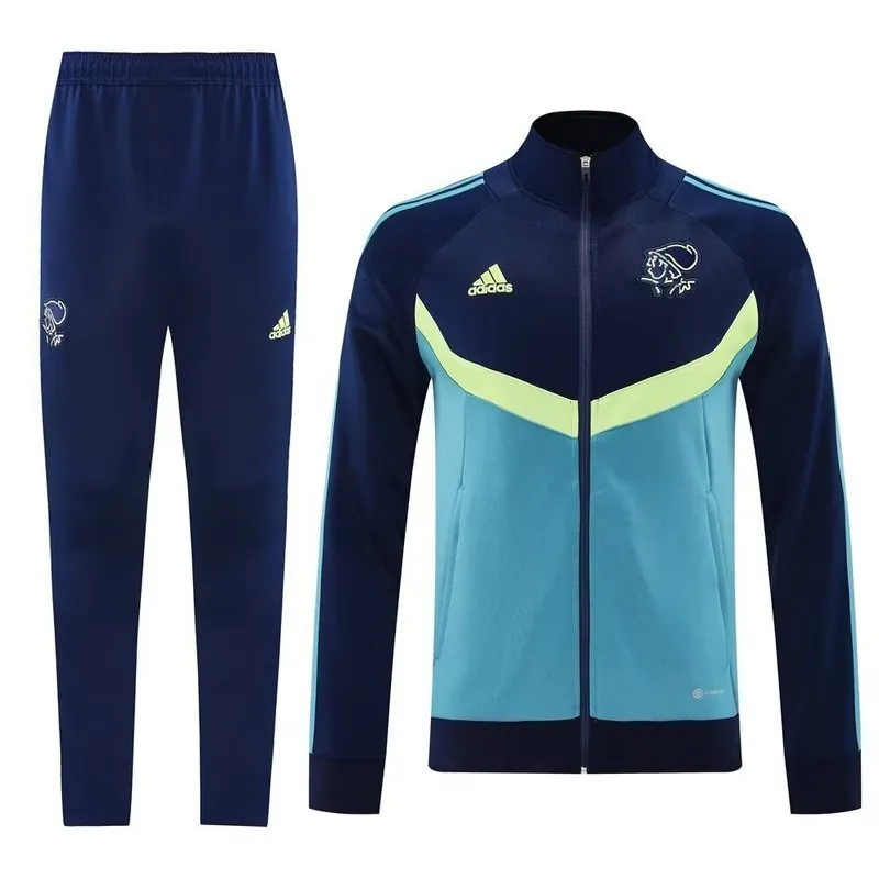 24-25 Ajax Blue&Navy Tracksuit Long Jacket Suits 3