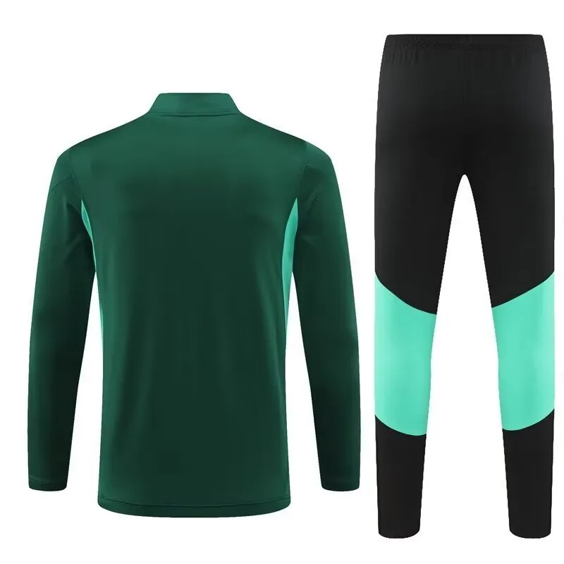 23-24 Manchester United Long Sleeve Tracksuit Green Training Suits Jersey Supplier Yupoo 1