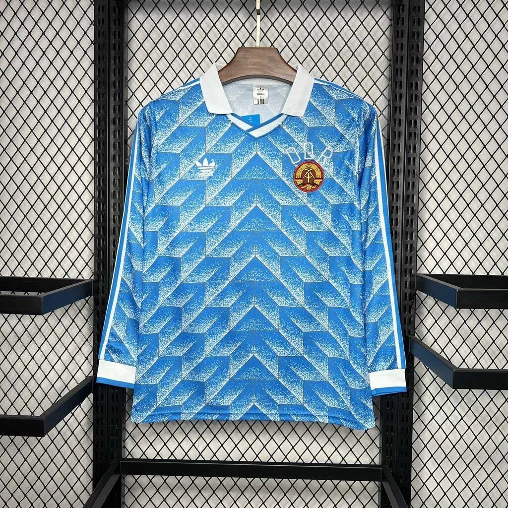 1988 East Germany Retro Long Sleeves Kit Vintage Shirt Sport AAAAJersey Yupoo 6