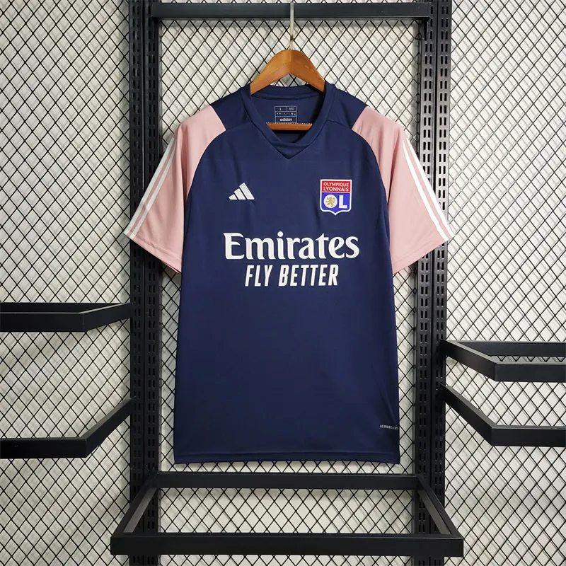 23-24 Lyon Blue Training Suit Size S-XXL Soccer Jersey 10