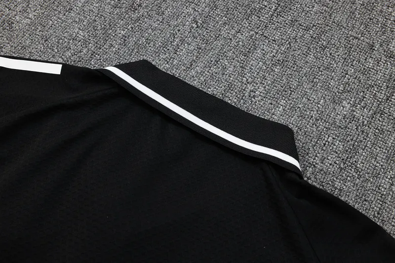 25-26 Real Madrid Polo Black Training Kits Football Tracksuits 5