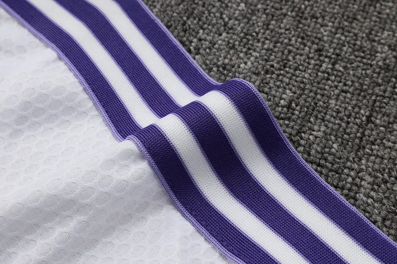25-26 Real Madrid Polo White Training Kits Football Tracksuits 5