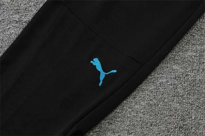 Polo Marseille black with grey-stripe 12